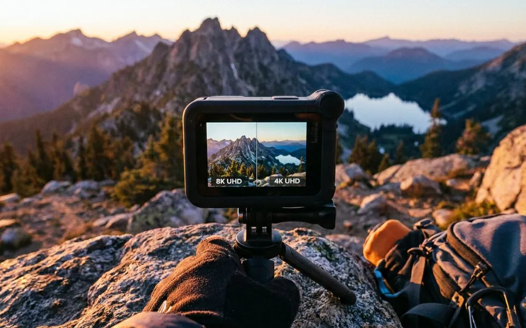 8K vs 4K action camera video quality comparison