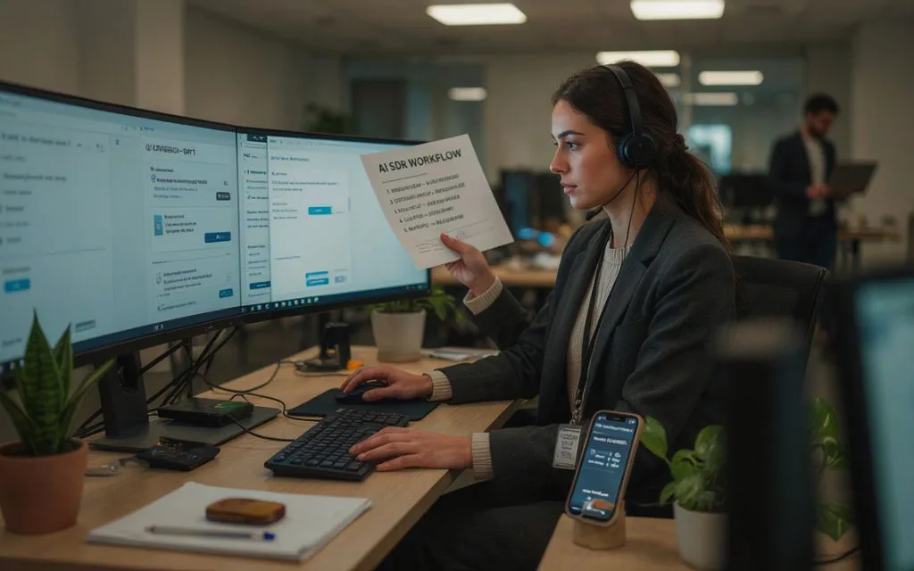 AI SDR workflow from prospect research to meeting booking