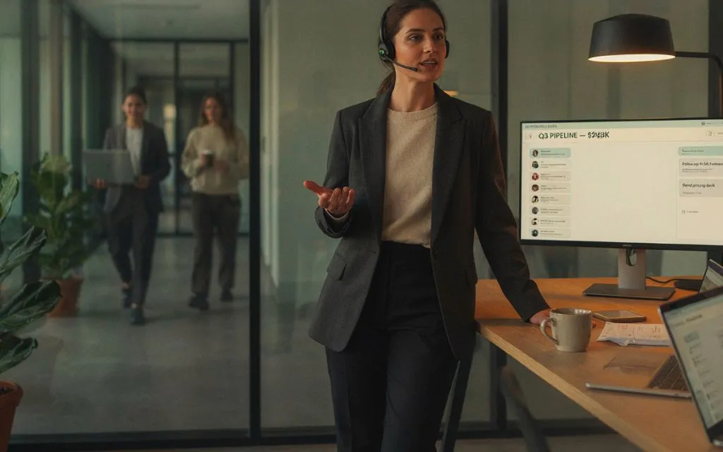 AI SDR and human sales representative working together