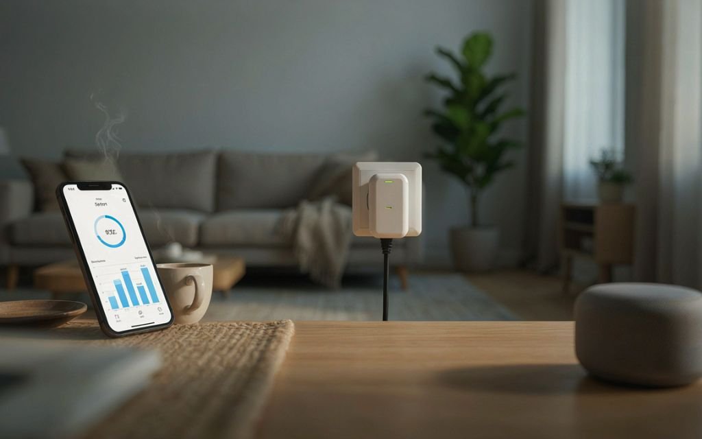 Matter smart plug with energy monitoring in a smart home
